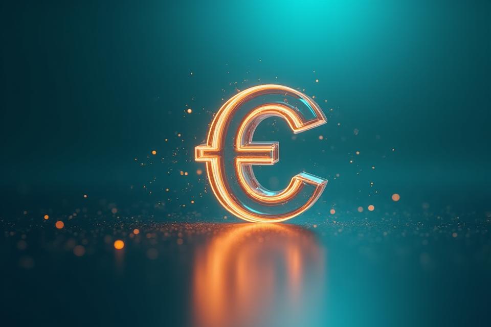 著作権マークとデジタルコードが融合したクリーンなイラスト